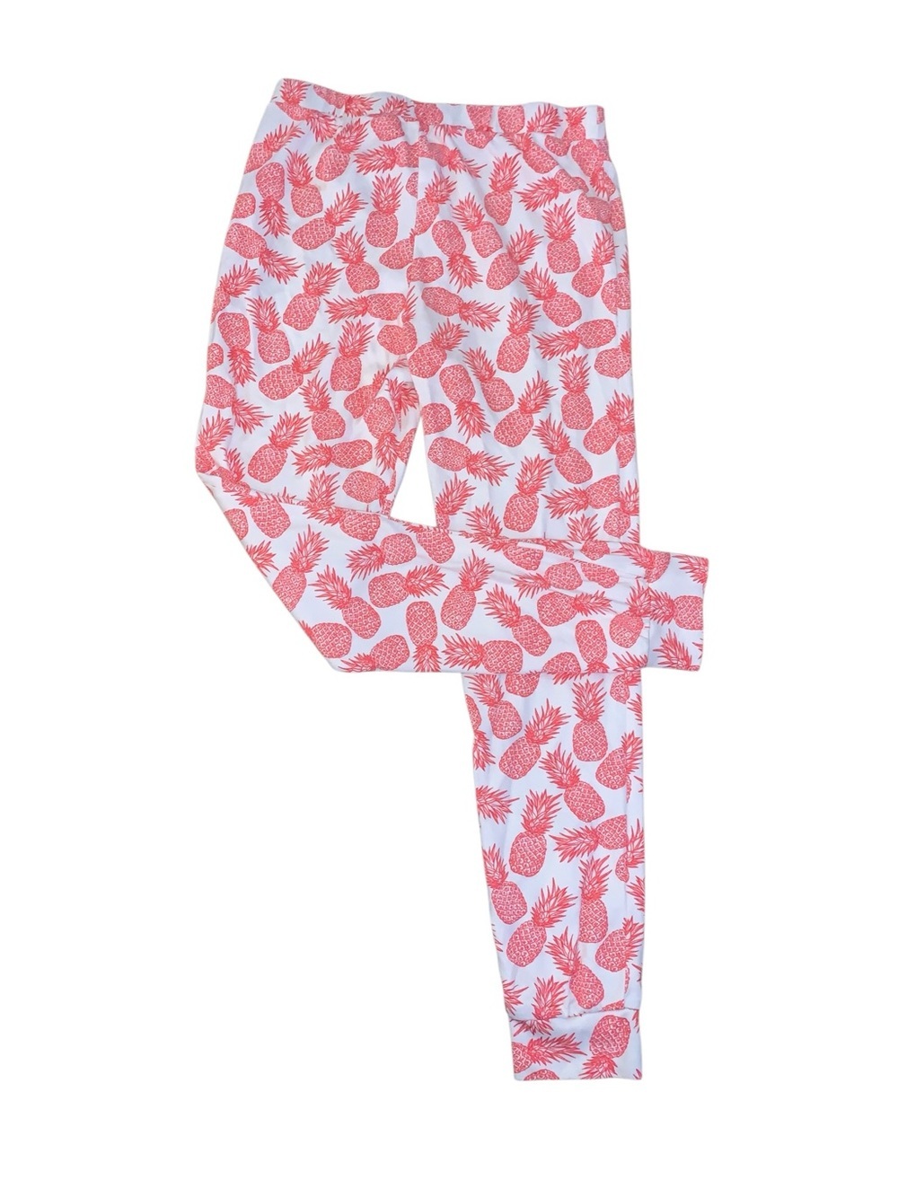 Vineyard Vines Pineapple Pajama Set Kids Size 10 Pima Cotton Pink White - Picture 6 of 9